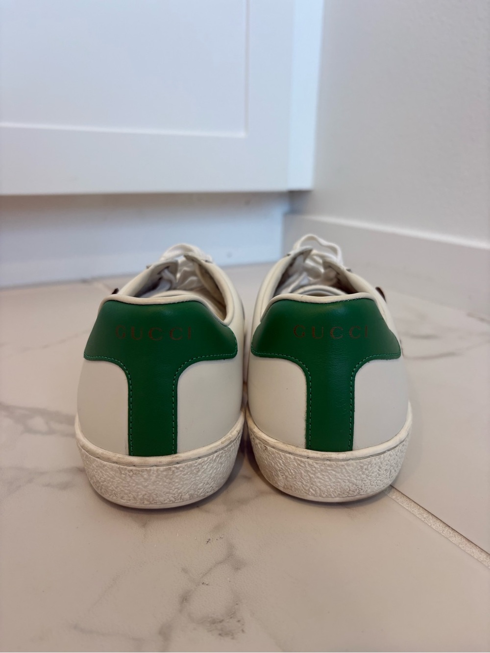 Gucci White Ace Sneakers with Tiger - Picture 7 of 7